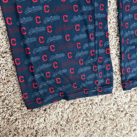 NWT MLB Cleveland Indians Navy Blue Logo Pajama Pants Men's Size Large Guardians - Picture 6 of 12